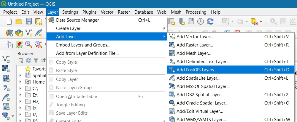 QGIS access